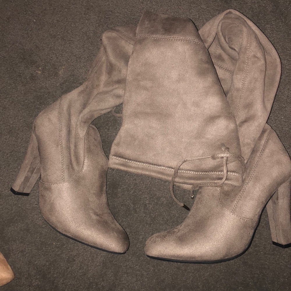 Steve Madden Taupe Thigh Highs